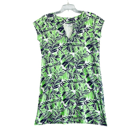 HIHO Palm Leaf Cap Sleeve Dress 🌴 Island Babe Vibes Size Small - Picture 1 of 9